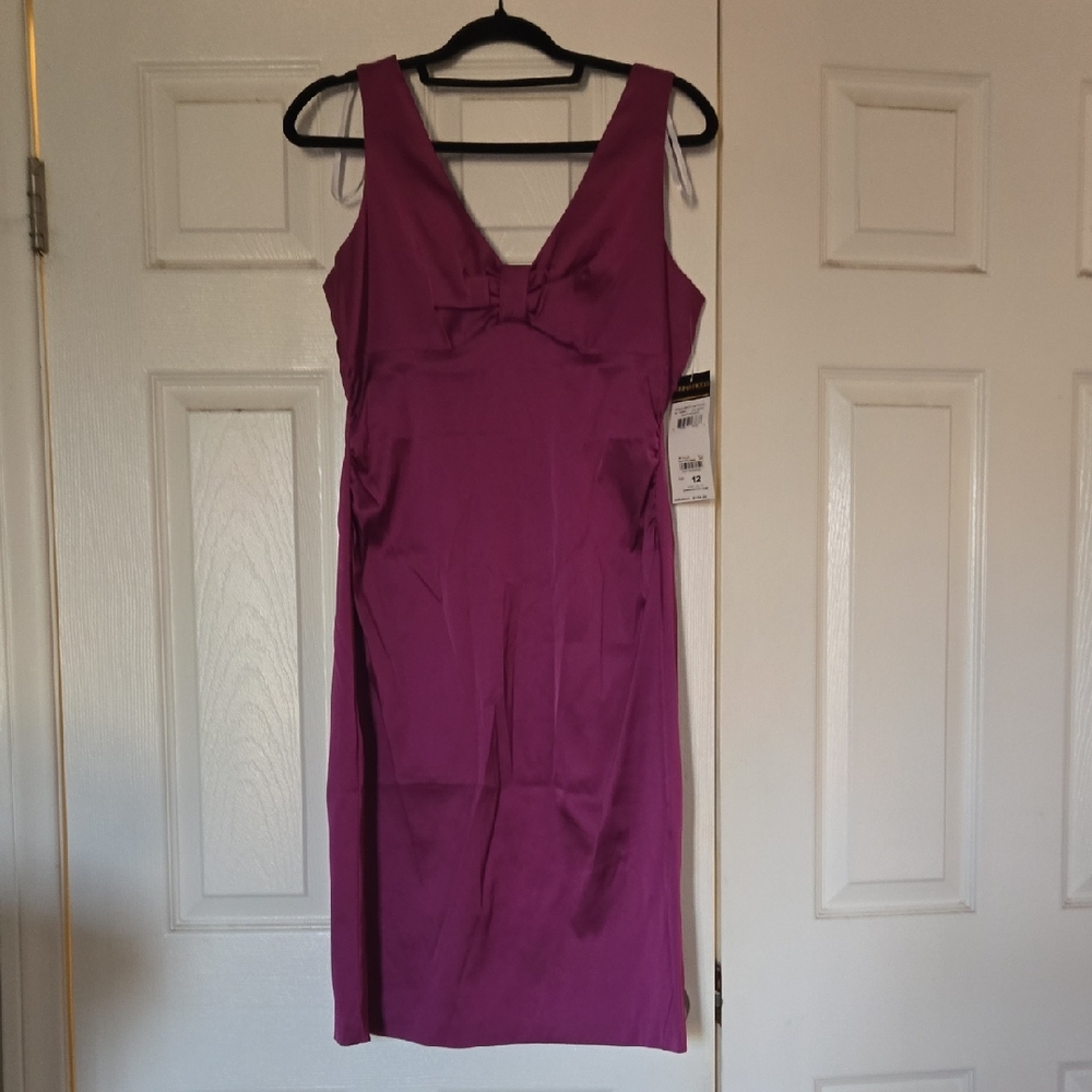 Donna Ricco Purple Sleeveless Dress